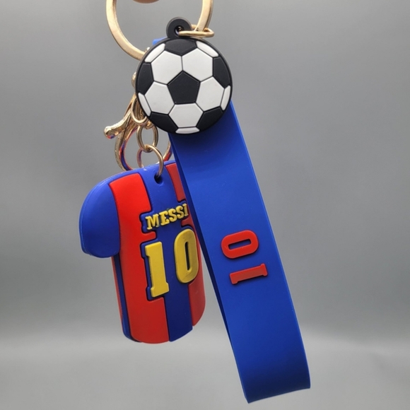 Messi 3D Soccer Jersey Keychain with Carrying Strap - Picture 2 of 6